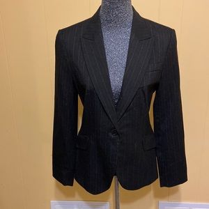 ZARA BASIC PINSTRIPED BLACK BLAZER